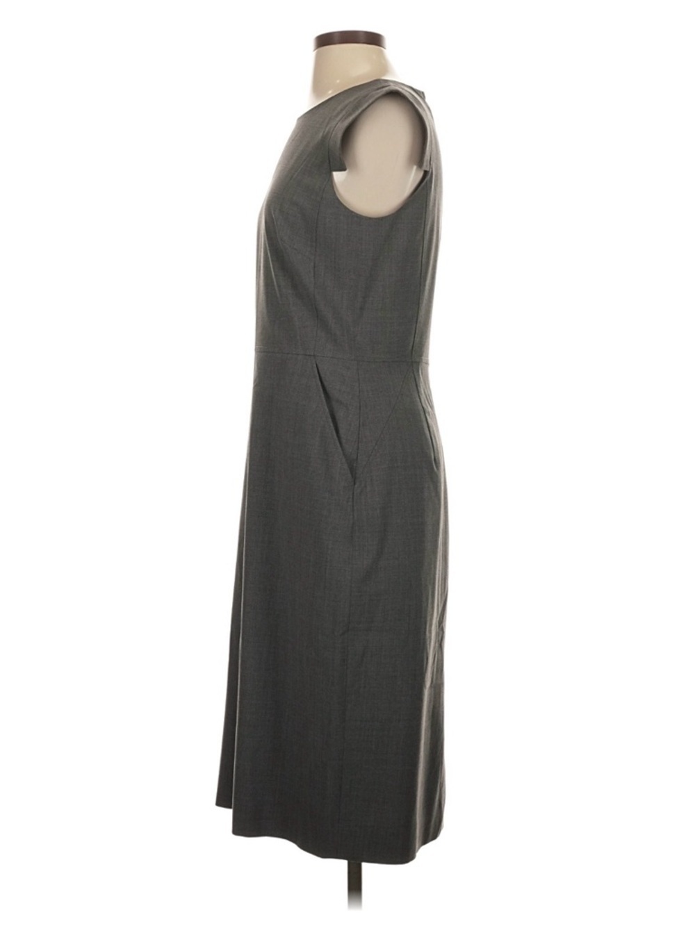 J.Crew Resume Dress in Heather Grey Stretch Wool Size 6 - Picture 7 of 11